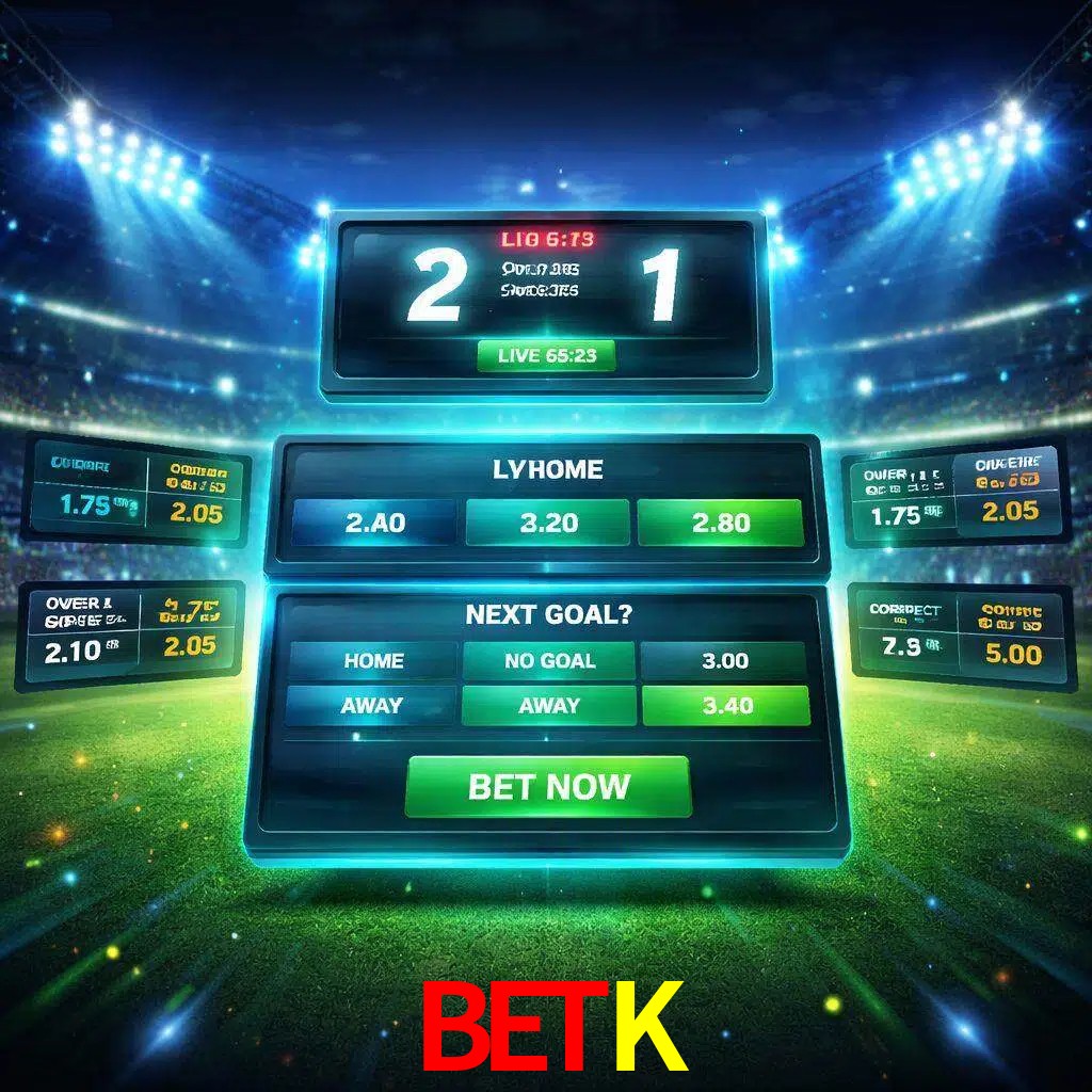 Vista de apuestas en vivo BETK durante un partido en curso